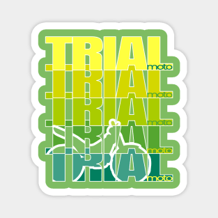 green yellow TRIAL Trialbike echo contour, Motorbike Sport Motorsports Magnet