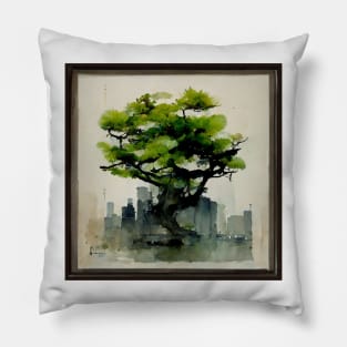 Japanese green maple tree Pillow