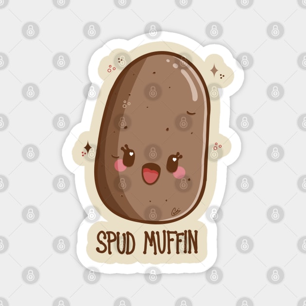 “Spud Muffin” Cute Potato Spud Magnet by CyndiCarlson