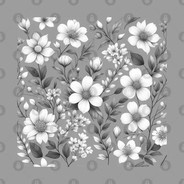 White Flowers by Jenni Arts