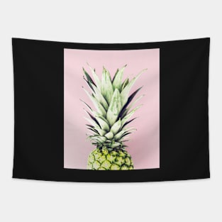 Pineapple on pink, Pineapple top, Minimal Tapestry