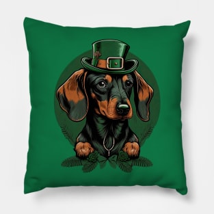 Dachshund St. Patrick's Day Pillow