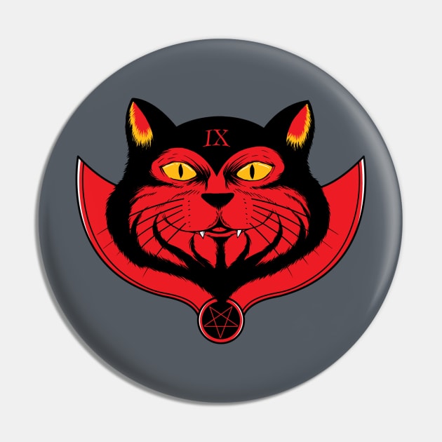 Devil Cat Pin by pigboom