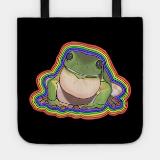 Rainbow Tree Frog // Black Tote