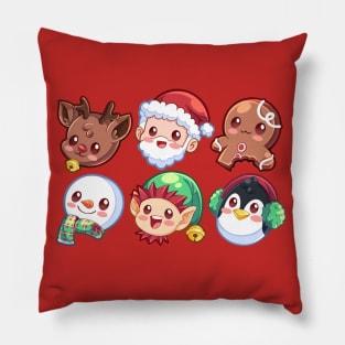 Christmas Holiday Icons Pillow