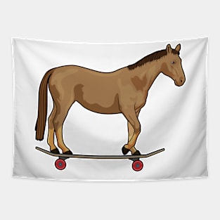 Horse as Skater on Skateboard Tapestry