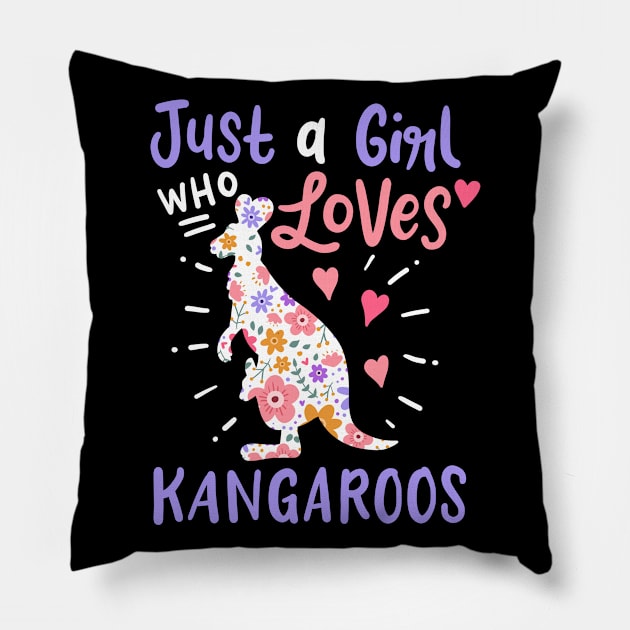 Kangaroo Australian Kangaroo Lover Pillow by KAWAIITEE