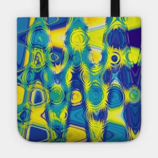 Yellow And Blue Abstract Art Tote