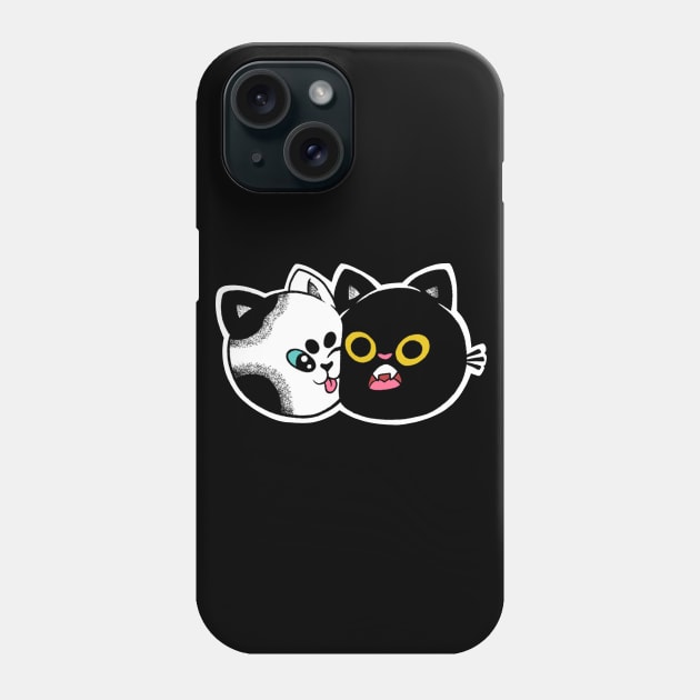 Kitty kiss Phone Case by Blanche Draw