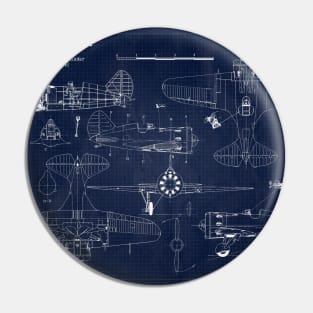 I16 Polikarpov Ishak URSS Blueprint Pin