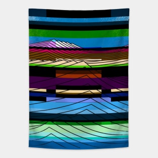 Waves glitchy mix Tapestry