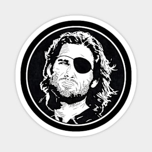 SNAKE PLISSKEN - Escape from New York (Circle Black and White) Magnet