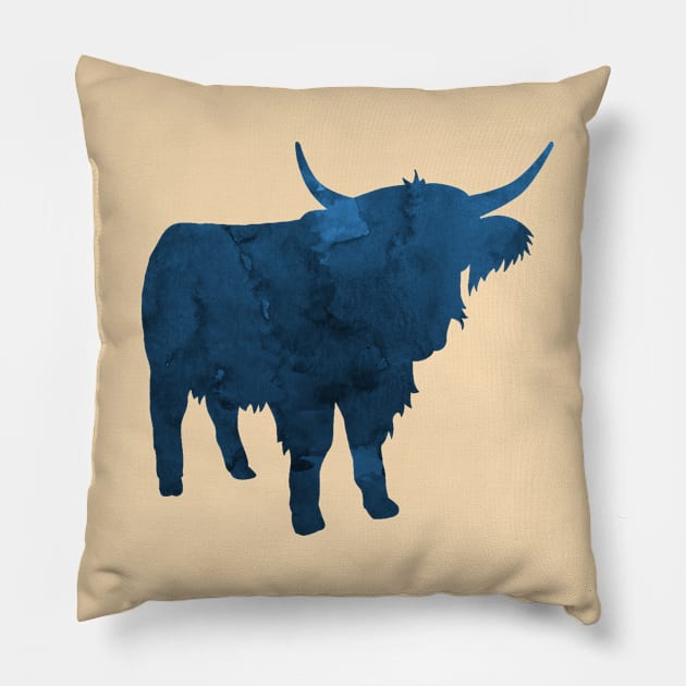 Highland Cattle Pillow by TheJollyMarten