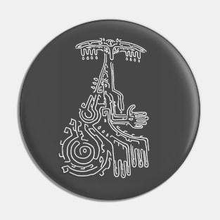 White on Gray Rauru Geoglyph (Totk) Pin