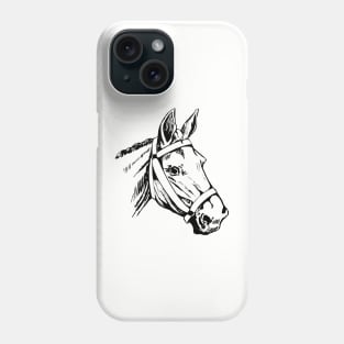 Horse Head Drawing Retro Vintage Phone Case