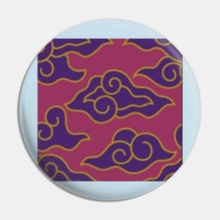 Purple and gold Chinese clouds Pin