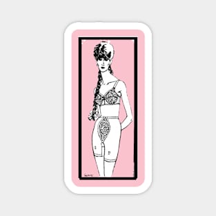 Retro Lingerie Woman Magnet