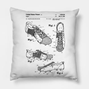 Soccer Cleats Patent Black Pillow