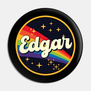 Edgar // Rainbow In Space Vintage Style Pin