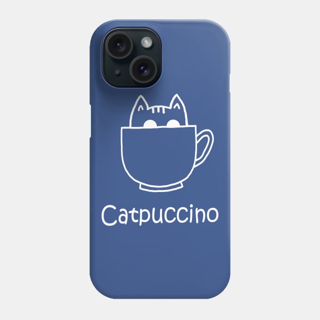 Catpuccino White Pocket Phone Case by PelicanAndWolf