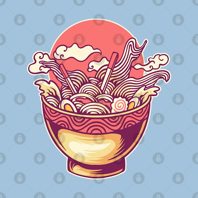 Japanese kawaii noodles by Indiestyle