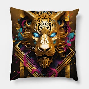 Blue Eyes Gold Dragon Pillow