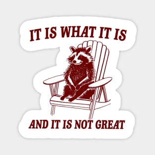 It Is What It Is And It Is Not Great Raccoon Magnet