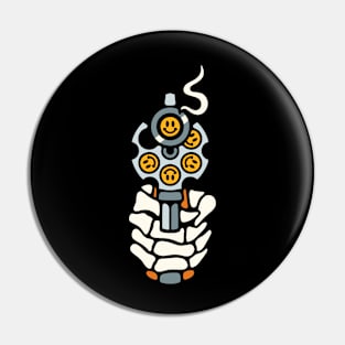 Gun smile Pin