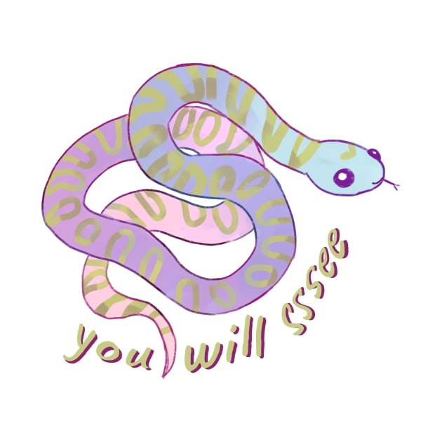 Cute watercolor snake by Mayarart