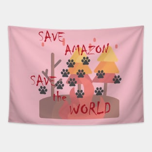 save Amazon save the World Tapestry