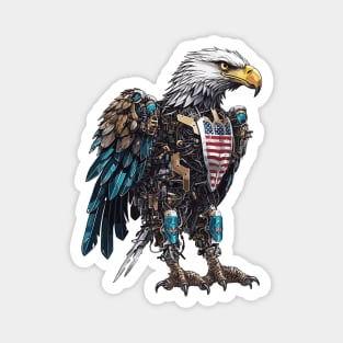 Robot Bald Eagle Magnet