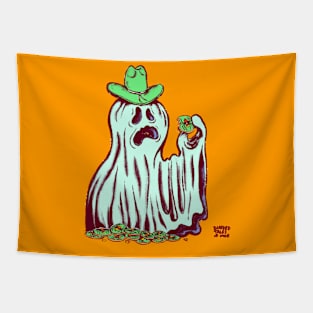 Monster Cookie Ghost Green Tapestry
