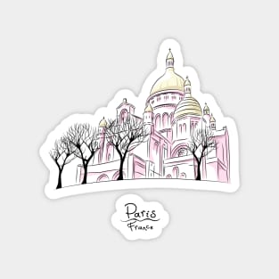 Sacre Coeur in Paris, France Magnet