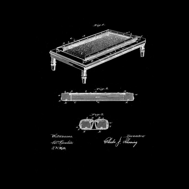 Folding Billiard Table Vintage Patent Drawing by TheYoungDesigns