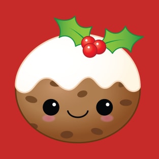 Cute Kawaii Christmas Pudding T-Shirt
