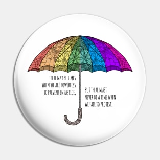 Rainbow Umbrella Pin