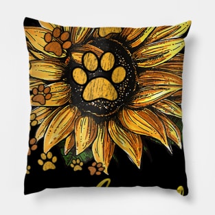 Dog Grandma Sunflower Funny Cute Family Gifts Apparel Pillow