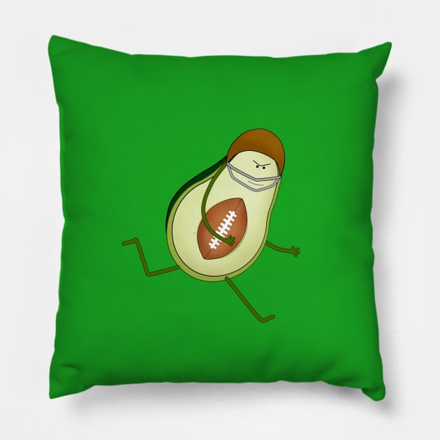 Vegan American football hero Pillow by shackledlettuce