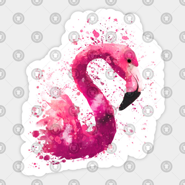 Flamingo Pink Watercolor Painting Gift Wife Girlfriend Flamingo