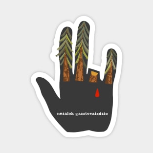 Don't Hurt The Landscape - Soviet Propaganda, Lithuanian, Environmentalism, Climate Change, Save the Trees Magnet