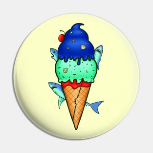 Ice Scream SHARK ATTACK! Pin