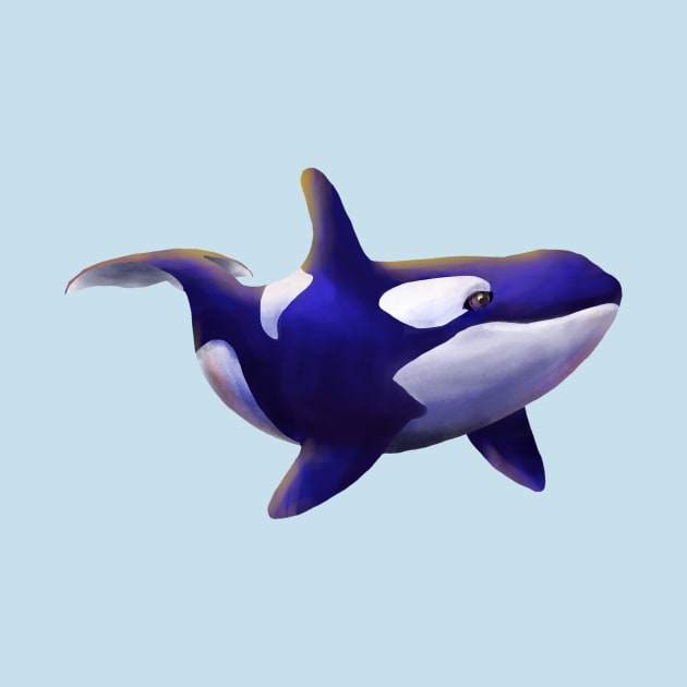 Blue Orca Painting by ThinkingSimple