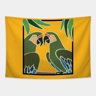 Macaws in Love Tapestry