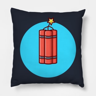 Bomb Cartoon Vector Icon Illustration (2) Pillow