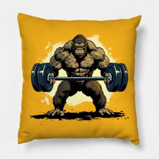 monkey at gym Pillow