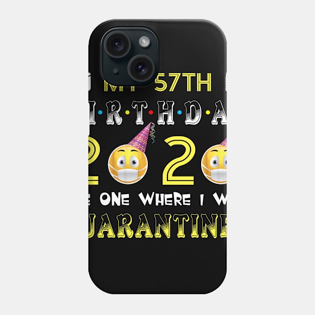 my 57th Birthday 2020 The One Where I Was Quarantined Funny Toilet Paper Phone Case by Jane Sky
