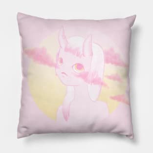 Kawaii japanese girl with horns - Demon - Akuma - Cute girls Pillow