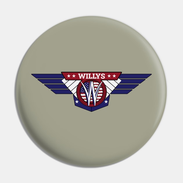 Willys America Military Pendant Pin by SunGraphicsLab