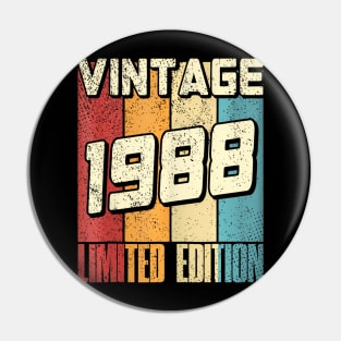 1988 Limited Edition Retro 36 Yo Men 36Th Birthday Pin