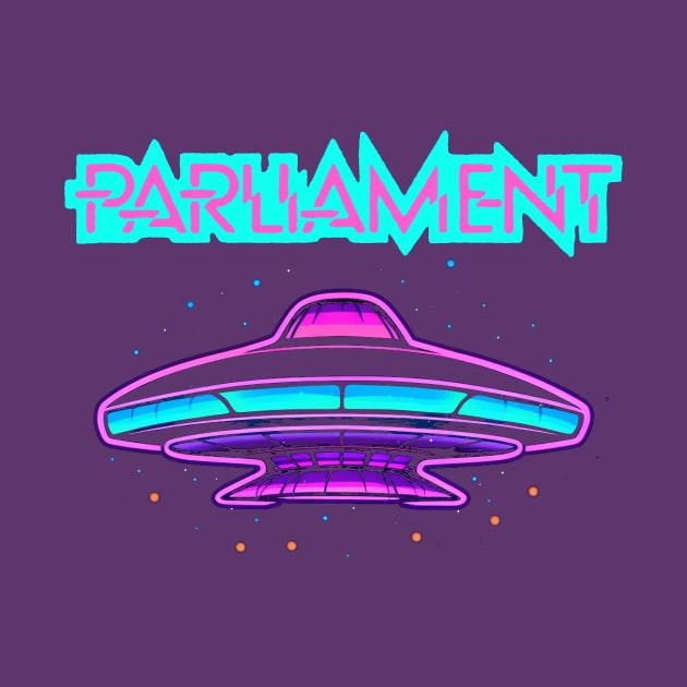 Parliament Funkadelic Retro Mothership UFO Rock Funk Throwback by robotbasecamp